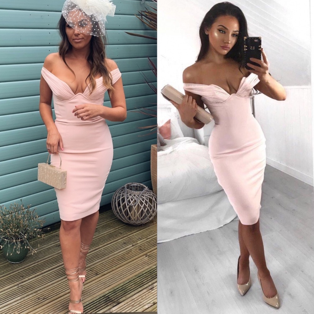 House of CB Yolanda Dress Pale Pink in Size XS